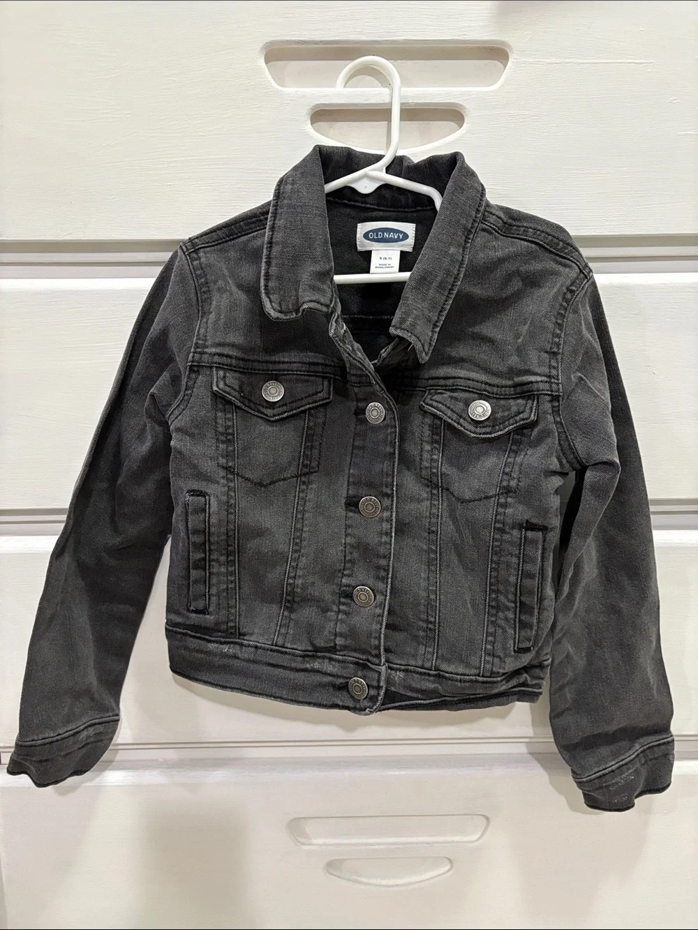 Old Navy Charcoal Black Kids Denim Jacket